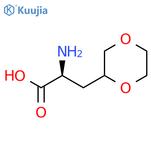 (2S)-2-amino-3-(1,4-dioxan-2-yl)propanoic acid structure