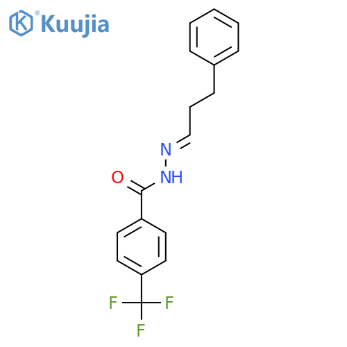 BENZOIC ACID, 4-(TRIFLUOROMETHYL)-, (3-PHENYLPROPYLIDENE)HYDRAZIDE structure