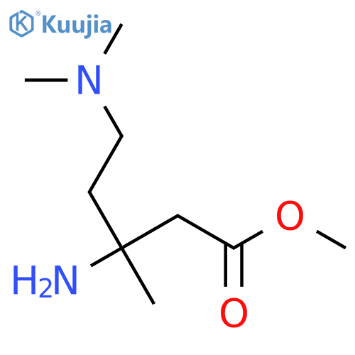 methyl 3-amino-5-(dimethylamino)-3-methylpentanoate structure