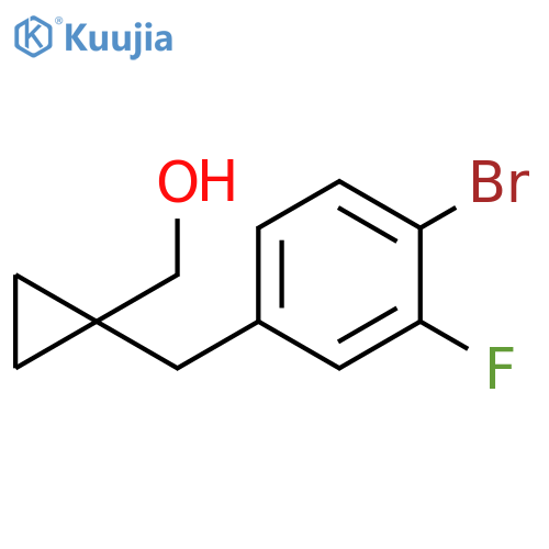 {1-(4-bromo-3-fluorophenyl)methylcyclopropyl}methanol structure