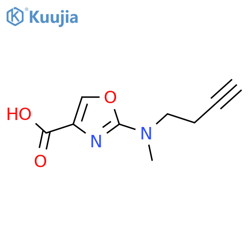 2-(but-3-yn-1-yl)(methyl)amino-1,3-oxazole-4-carboxylic acid structure