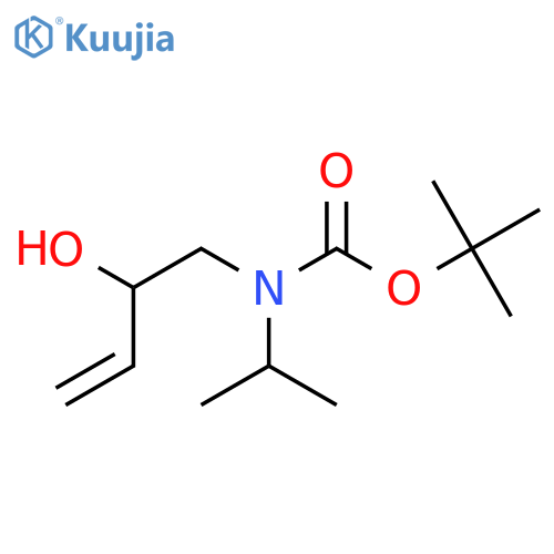 tert-butyl N-(2-hydroxybut-3-en-1-yl)-N-(propan-2-yl)carbamate structure