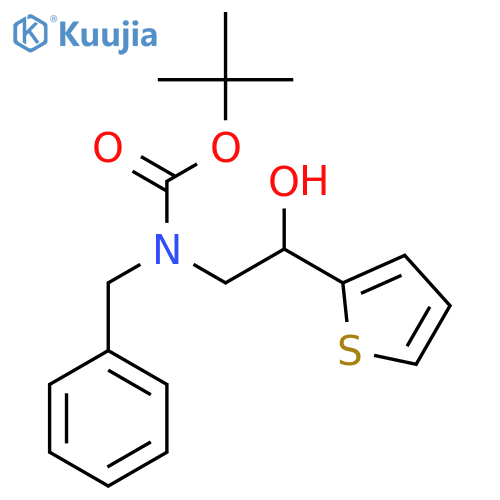 tert-butyl N-benzyl-N-[2-hydroxy-2-(thiophen-2-yl)ethyl]carbamate structure
