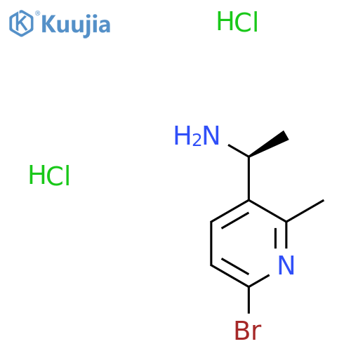 (1S)-1-(6-bromo-2-methylpyridin-3-yl)ethan-1-amine dihydrochloride structure