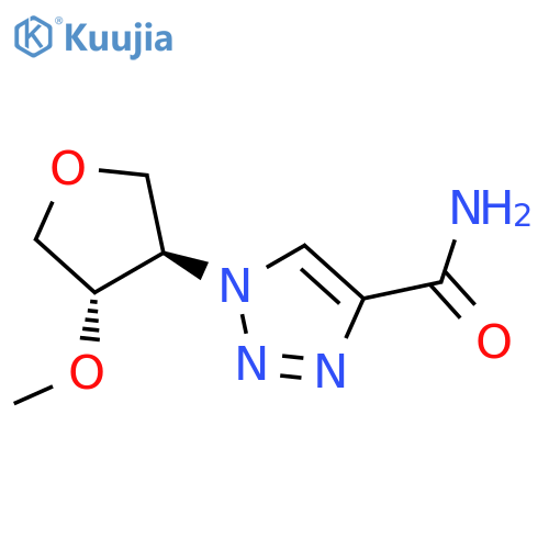 rac-1-(3R,4S)-4-methoxyoxolan-3-yl-1H-1,2,3-triazole-4-carboxamide, trans structure