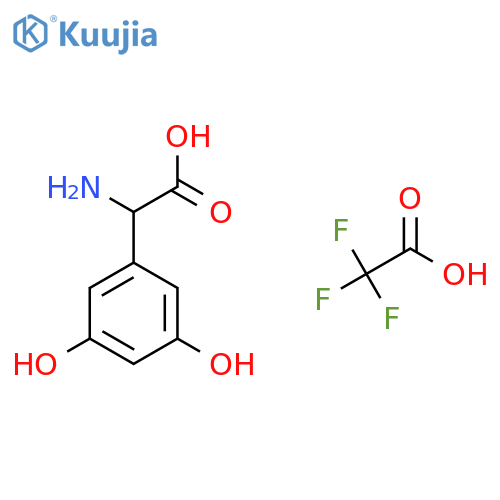 2-amino-2-(3,5-dihydroxyphenyl)acetic acid, trifluoroacetic acid structure