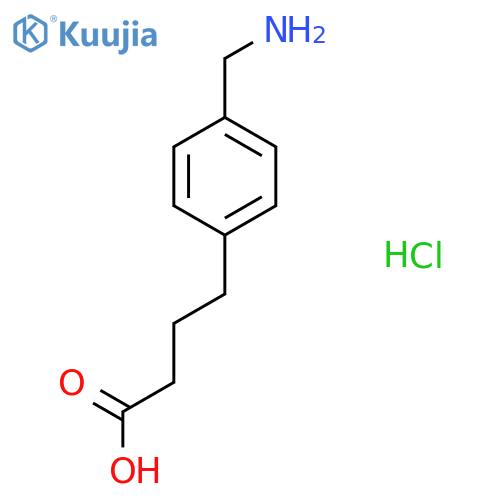 4-4-(aminomethyl)phenylbutanoic acid hydrochloride structure