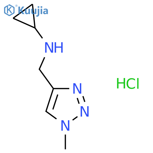 N-(1-methyl-1H-1,2,3-triazol-4-yl)methylcyclopropanamine hydrochloride structure