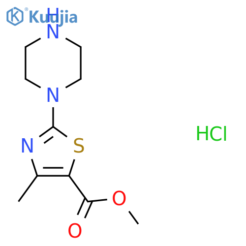 methyl 4-methyl-2-(piperazin-1-yl)-1,3-thiazole-5-carboxylate hydrochloride structure