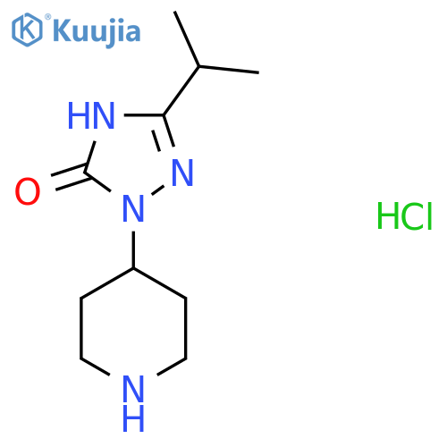 1-(piperidin-4-yl)-3-(propan-2-yl)-1H-1,2,4-triazol-5-ol hydrochloride structure