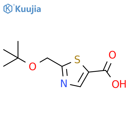 2-(tert-butoxy)methyl-1,3-thiazole-5-carboxylic acid structure