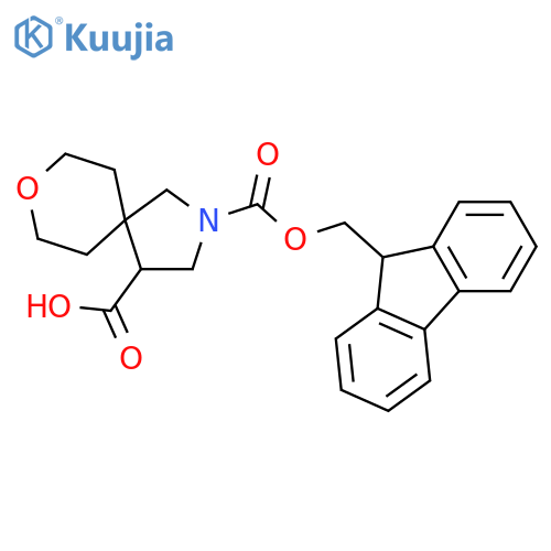 2-{(9H-fluoren-9-yl)methoxycarbonyl}-8-oxa-2-azaspiro4.5decane-4-carboxylic acid structure