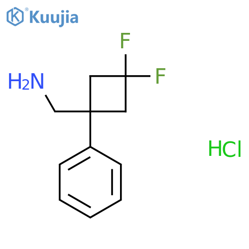 (3,3-Difluoro-1-phenylcyclobutyl)methanamine hydrochloride structure