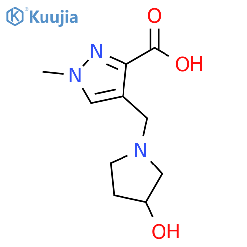 1H-Pyrazole-3-carboxylic acid, 4-[(3-hydroxy-1-pyrrolidinyl)methyl]-1-methyl- structure