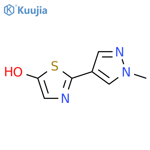 2-(1-methyl-1H-pyrazol-4-yl)-1,3-thiazol-5-ol structure