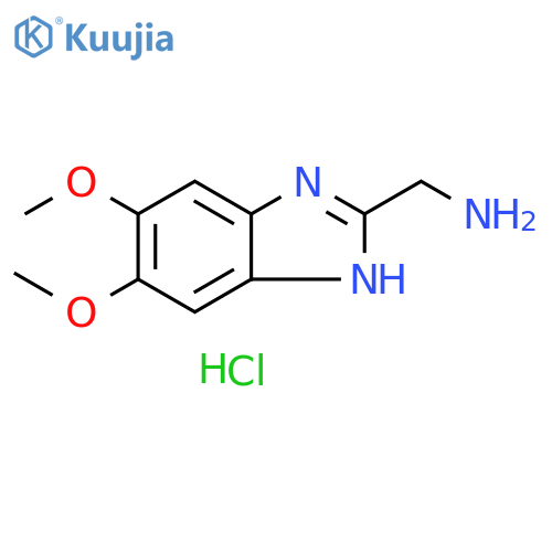 (5,6-dimethoxy-1H-1,3-benzodiazol-2-yl)methanamine dihydrochloride structure