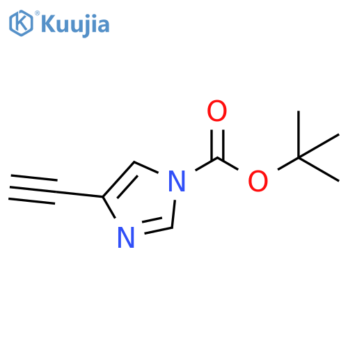 tert-butyl 4-ethynyl-1H-imidazole-1-carboxylate structure