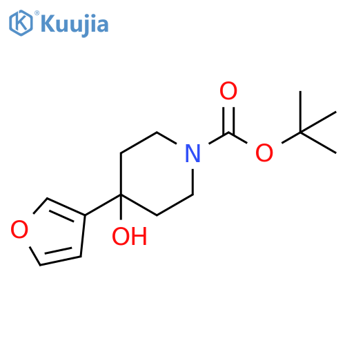 1-Piperidinecarboxylic acid, 4-(3-furanyl)-4-hydroxy-, 1,1-dimethylethyl ester structure