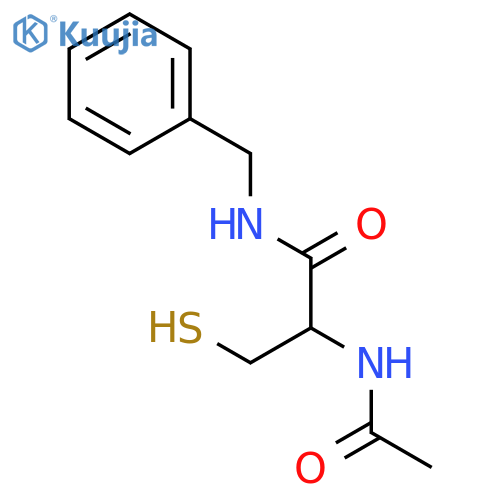 Propanamide, 2-(acetylamino)-3-mercapto-N-(phenylmethyl)-, (2R)- structure