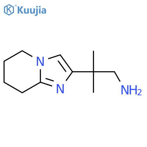 2-{5H,6H,7H,8H-imidazo1,2-apyridin-2-yl}-2-methylpropan-1-amine structure