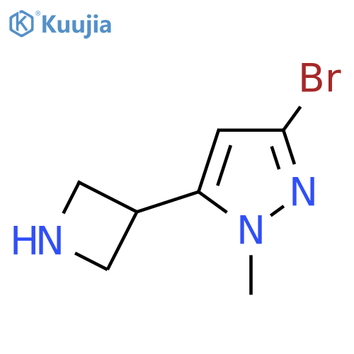 5-(azetidin-3-yl)-3-bromo-1-methyl-1H-pyrazole structure