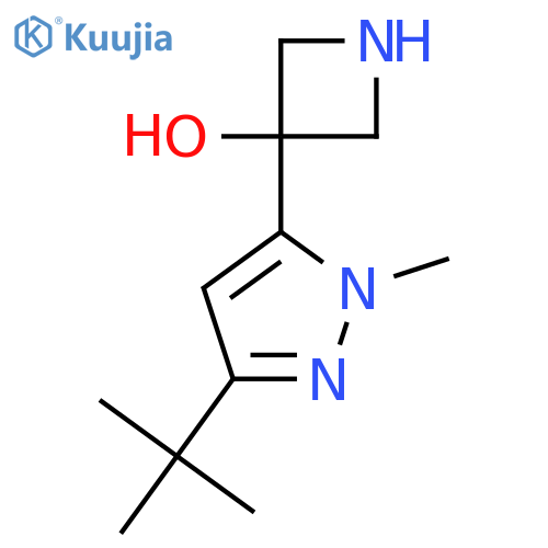 3-(3-tert-butyl-1-methyl-1H-pyrazol-5-yl)azetidin-3-ol structure