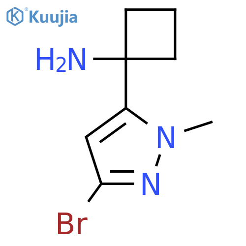1-(3-bromo-1-methyl-1H-pyrazol-5-yl)cyclobutan-1-amine structure