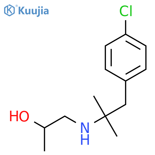 1-{[1-(4-chlorophenyl)-2-methylpropan-2-yl]amino}propan-2-ol structure