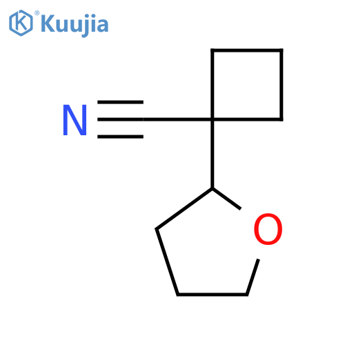 1-(oxolan-2-yl)cyclobutane-1-carbonitrile structure