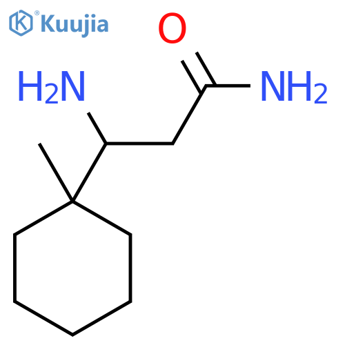 3-amino-3-(1-methylcyclohexyl)propanamide structure