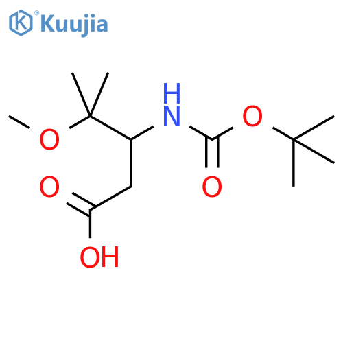 3-{(tert-butoxy)carbonylamino}-4-methoxy-4-methylpentanoic acid structure