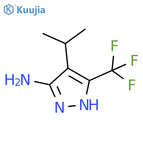 4-(propan-2-yl)-3-(trifluoromethyl)-1H-pyrazol-5-amine structure