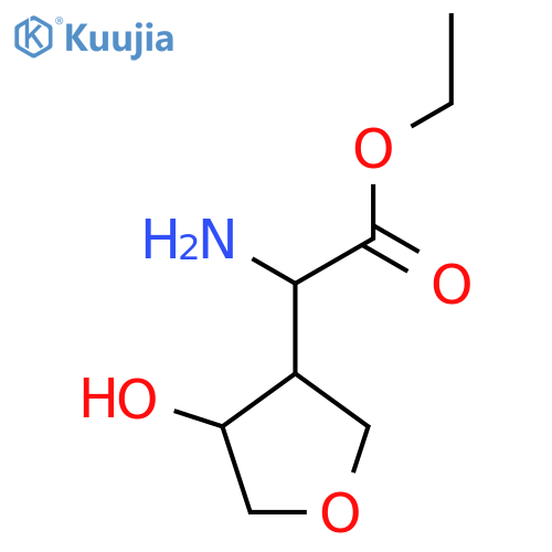 ethyl 2-amino-2-(4-hydroxyoxolan-3-yl)acetate structure