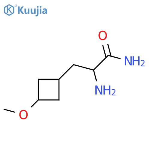 2-amino-3-(3-methoxycyclobutyl)propanamide structure