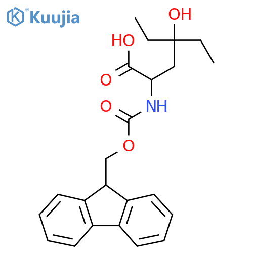 4-ethyl-2-({(9H-fluoren-9-yl)methoxycarbonyl}amino)-4-hydroxyhexanoic acid structure