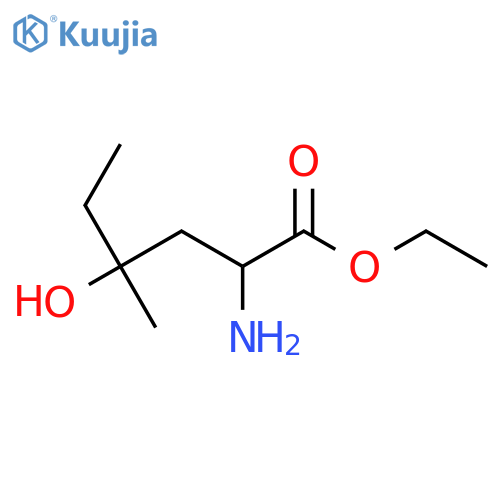 ethyl 2-amino-4-hydroxy-4-methylhexanoate structure