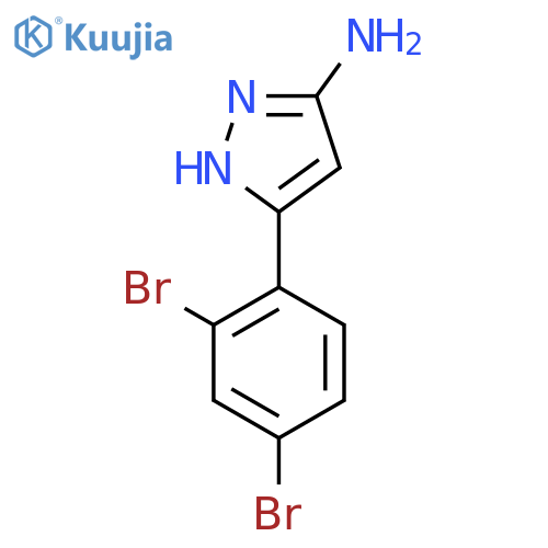 3-(2,4-dibromophenyl)-1H-pyrazol-5-amine structure
