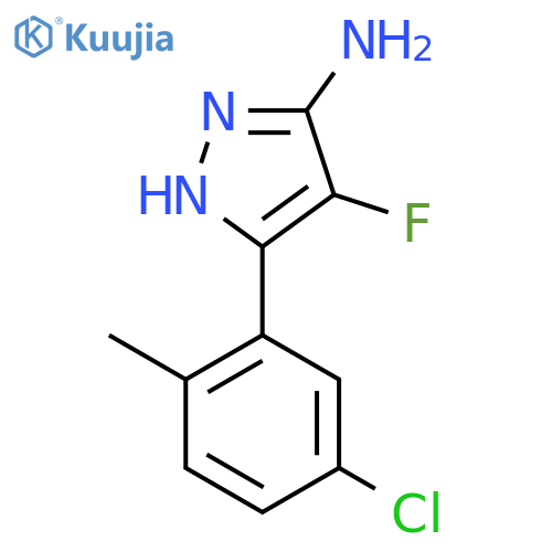 3-(5-chloro-2-methylphenyl)-4-fluoro-1H-pyrazol-5-amine structure