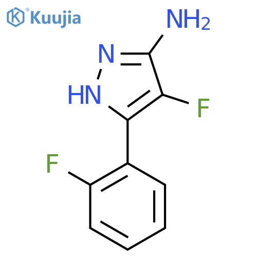 4-fluoro-3-(2-fluorophenyl)-1H-pyrazol-5-amine structure