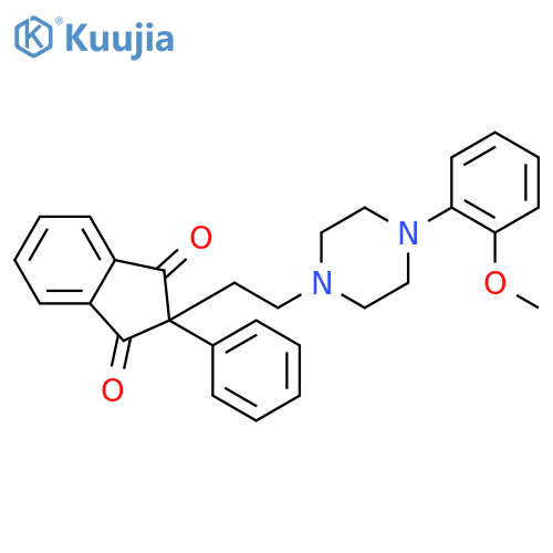 2-{2-[4-(2-methoxyphenyl)piperazin-1-yl]ethyl}-2-phenyl-1H-indene-1,3(2H)-dione structure