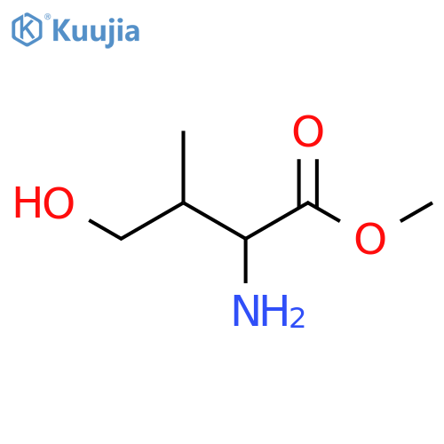 methyl 2-amino-4-hydroxy-3-methylbutanoate structure