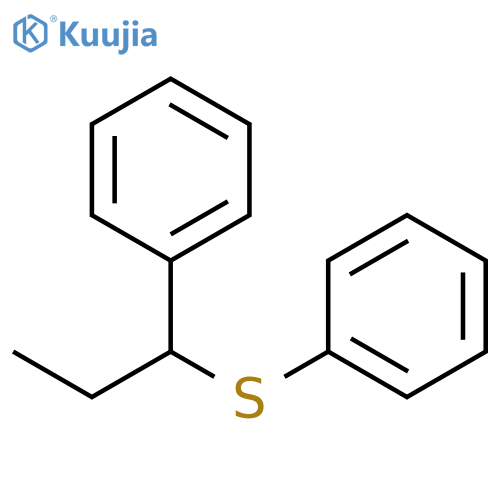 Benzene, [(1-phenylpropyl)thio]- structure