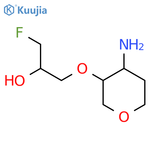 1-(4-aminooxan-3-yl)oxy-3-fluoropropan-2-ol structure