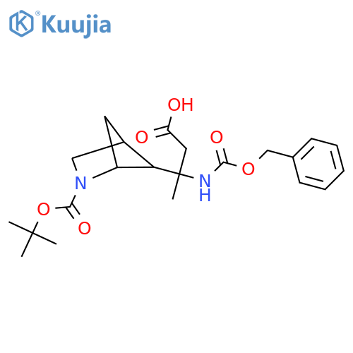 3-{(benzyloxy)carbonylamino}-3-{2-(tert-butoxy)carbonyl-2-azabicyclo2.1.1hexan-5-yl}butanoic acid structure