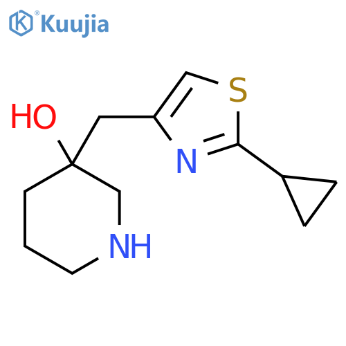 3-(2-cyclopropyl-1,3-thiazol-4-yl)methylpiperidin-3-ol structure