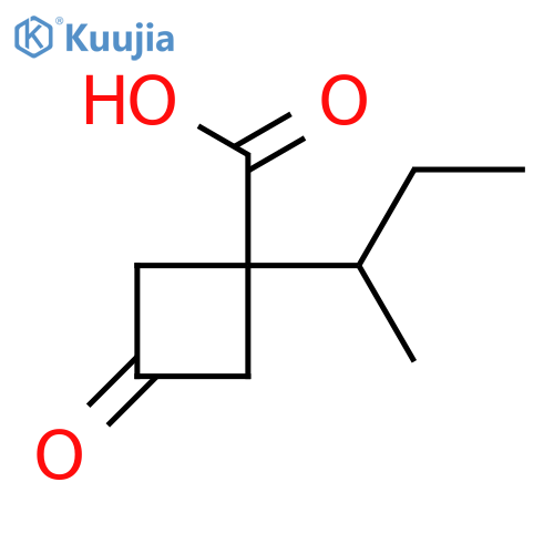 1-(butan-2-yl)-3-oxocyclobutane-1-carboxylic acid structure