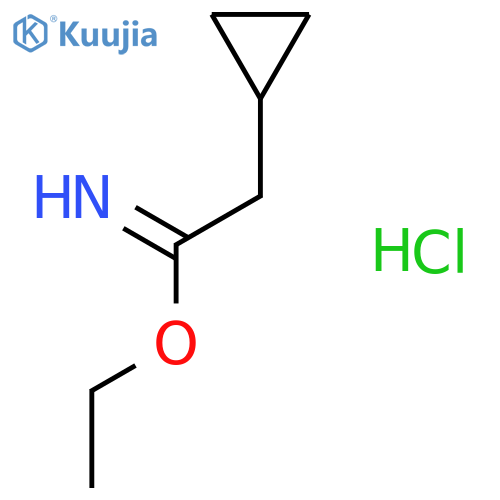 Cyclopropaneethanimidic acid, ethyl ester, hydrochloride structure