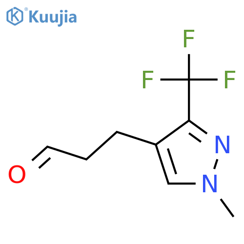 3-1-methyl-3-(trifluoromethyl)-1H-pyrazol-4-ylpropanal structure