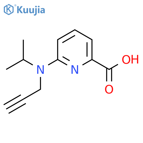 6-(prop-2-yn-1-yl)(propan-2-yl)aminopyridine-2-carboxylic acid structure