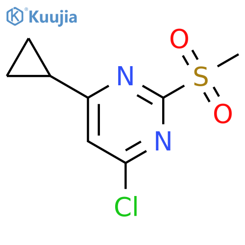 4-chloro-6-cyclopropyl-2-methanesulfonylpyrimidine structure